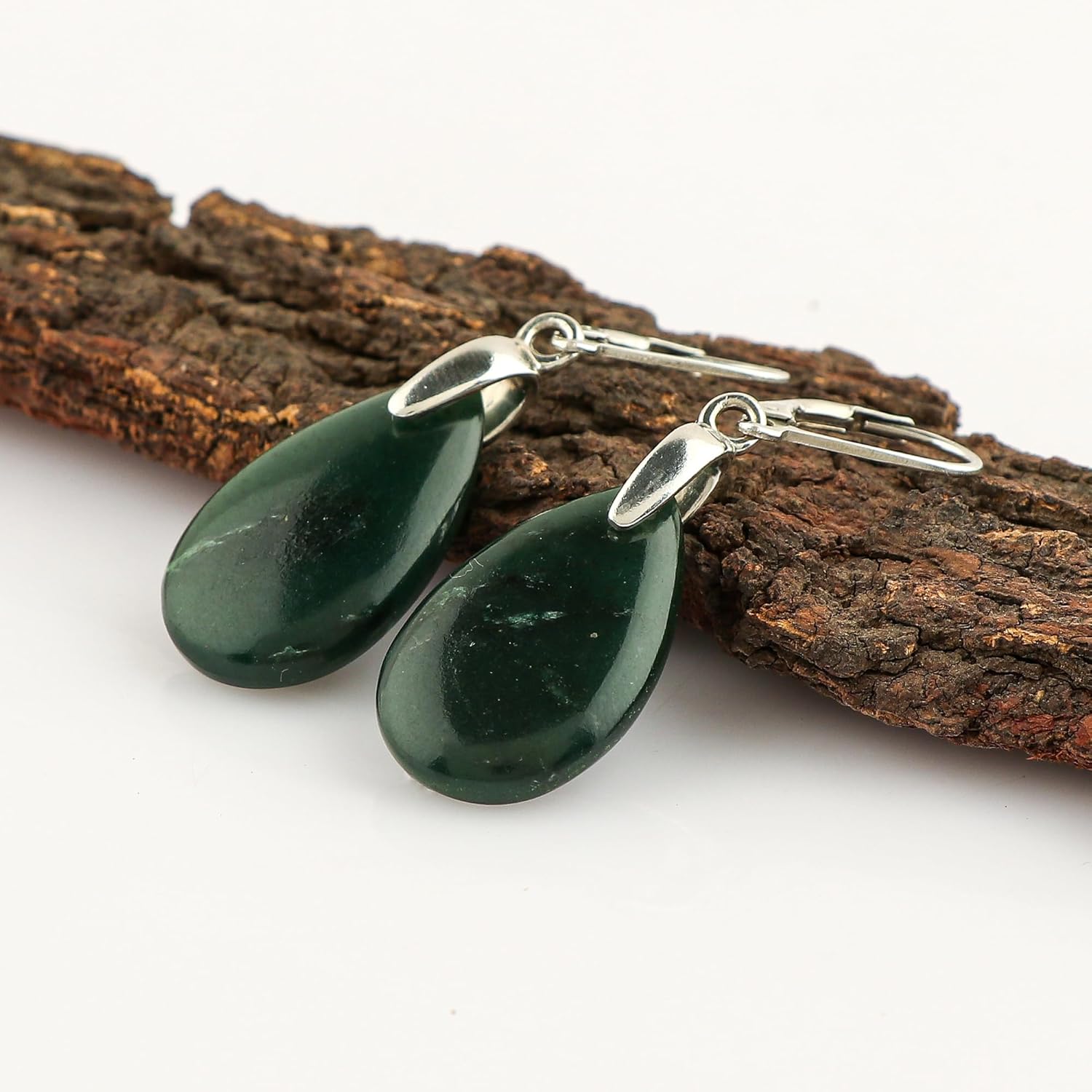 Natural Green Aventurine Gemstone Dangle Earring, 925 Sterling Silver, Tear Drops Earrings for Women, Filigree Dangling Boho Handmade, Elegant Statement Jewelry, Gifts - Image 2