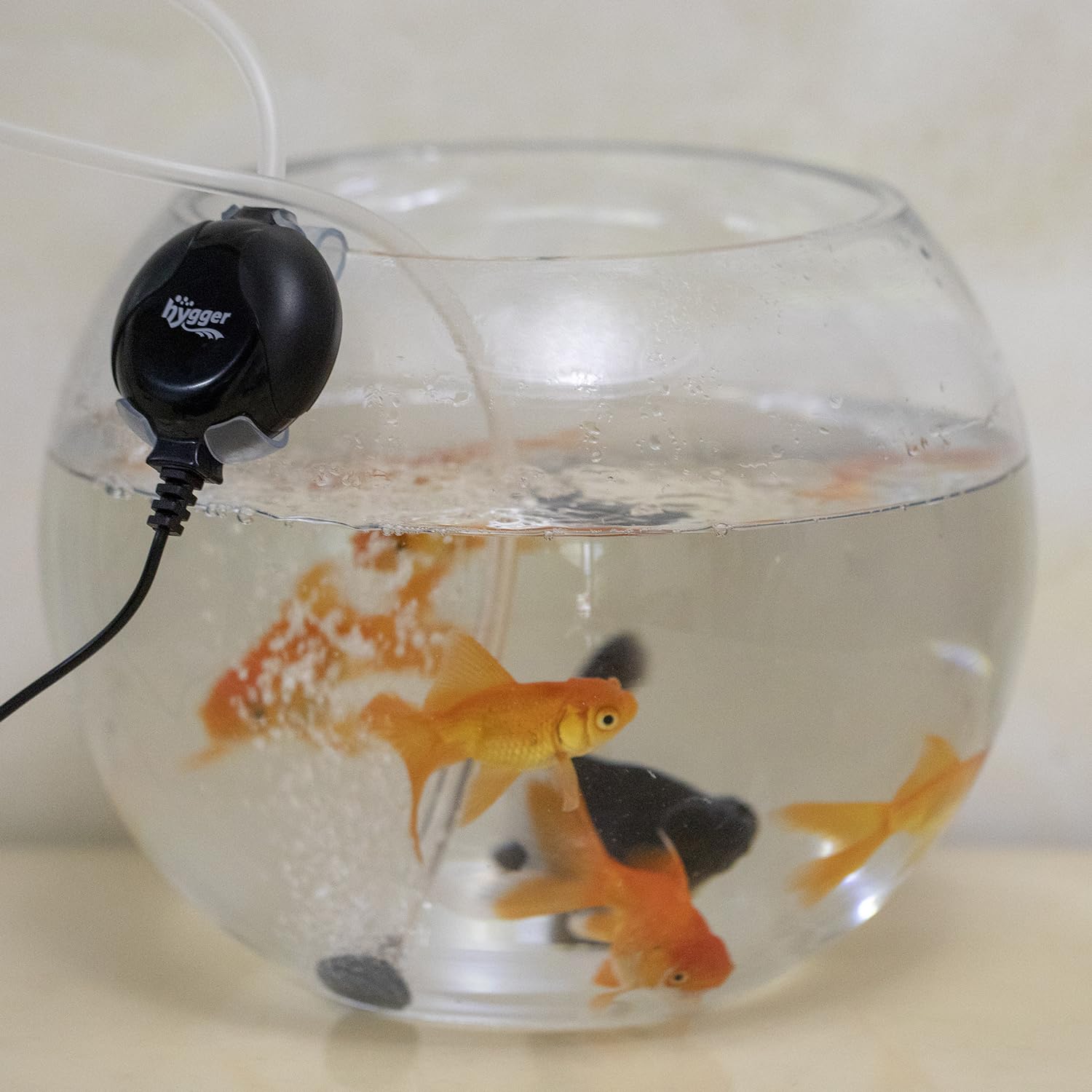 Amazon.co.jp: hygger エアーポンプ 小型水槽 420 ml/分 1.5W 静音