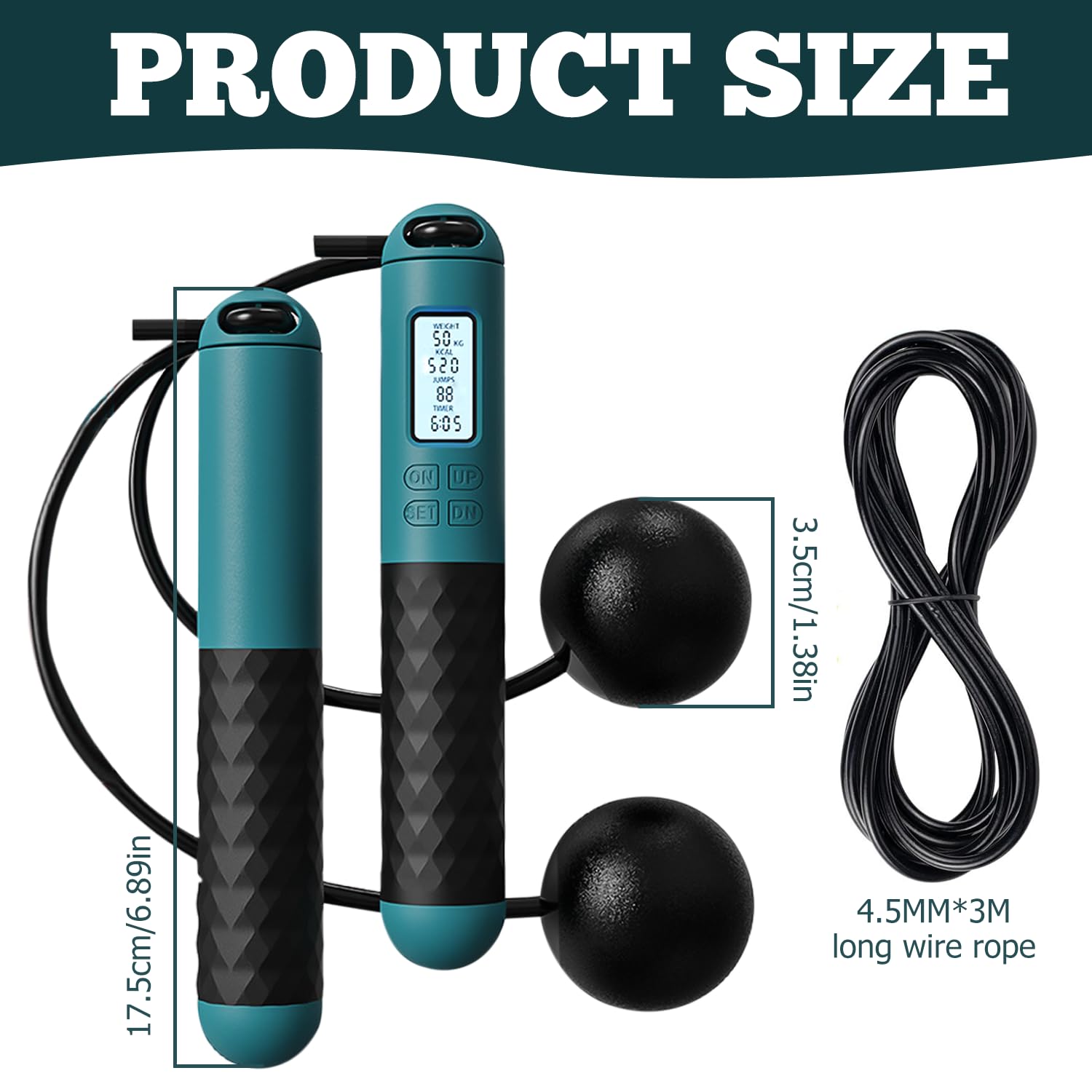 Corde à Sauter Électronique Avec Télécommande - 1-10 Vitesses, Compteur LED, Pour Fitness Maison - 9
