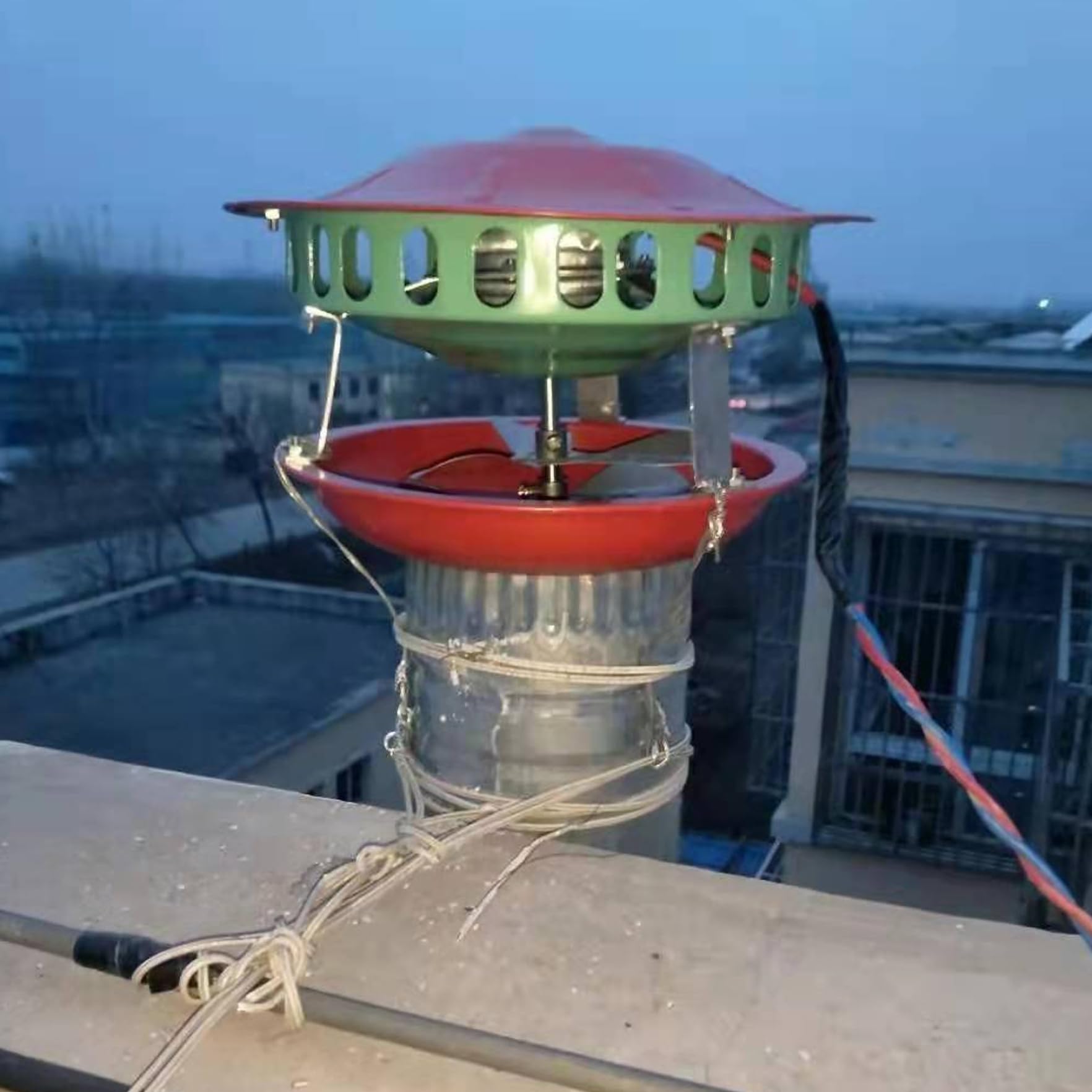 Fan Chimney Dust Aound 80W Famney Ventola di scarico da camino 7 ventola camino silenziosa per il condotto con diala..4.9-7.9 Evacuatore di fumo di camino per il paese, ventola di scarico del camino