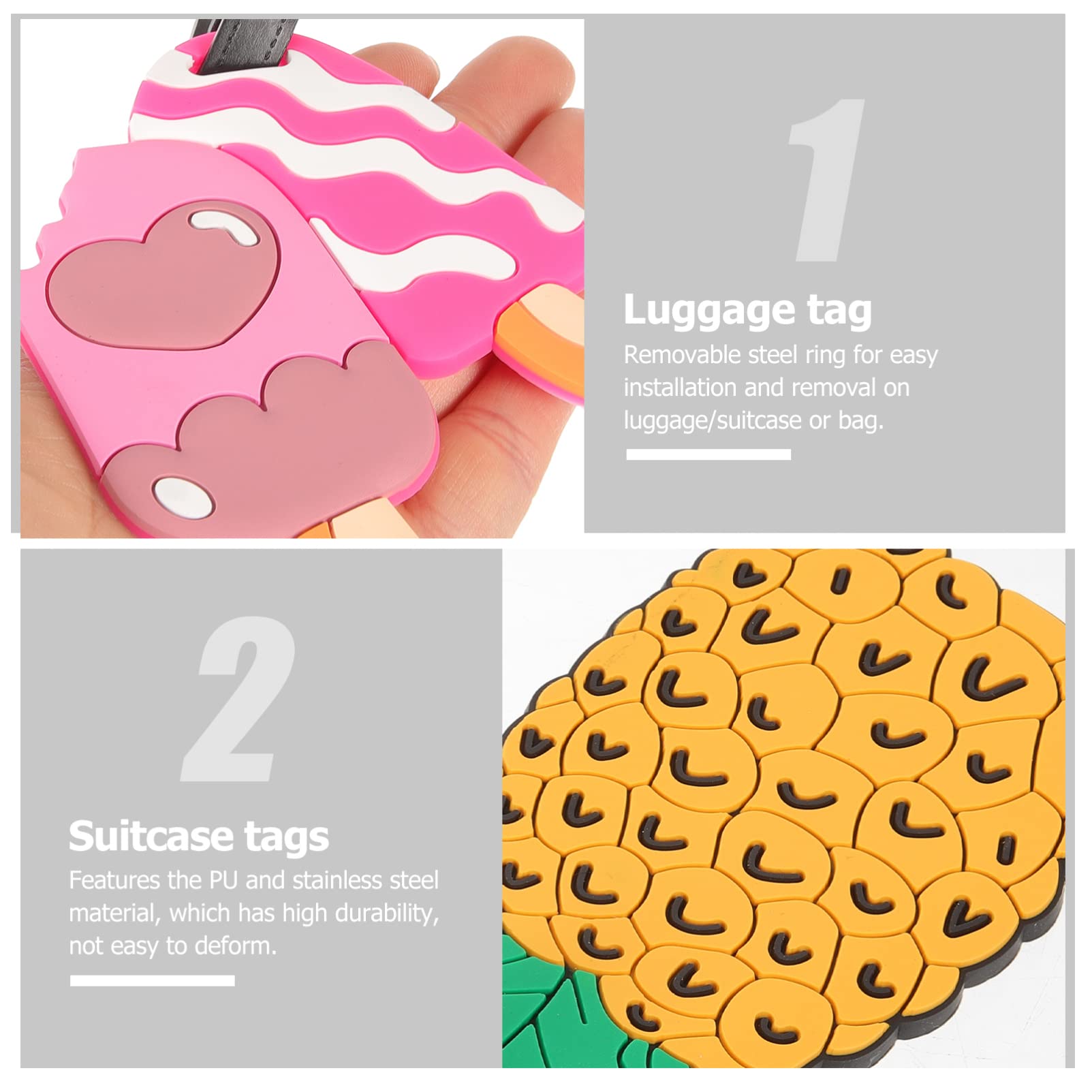Etichette per Bagagli da Valigia Aereo 10 Pezzi Pvc Cartoon
