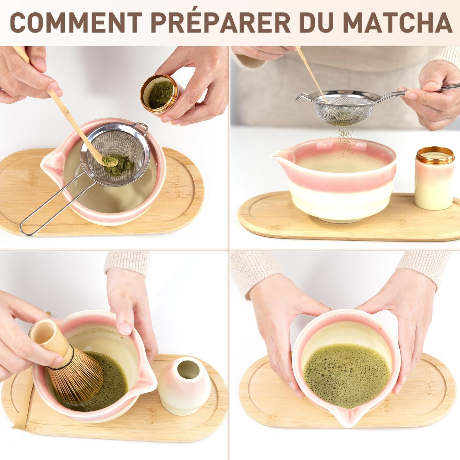 Kit Matcha - Kit Matcha Complet - Bol Matcha Set - Coffret Cadeau Premium