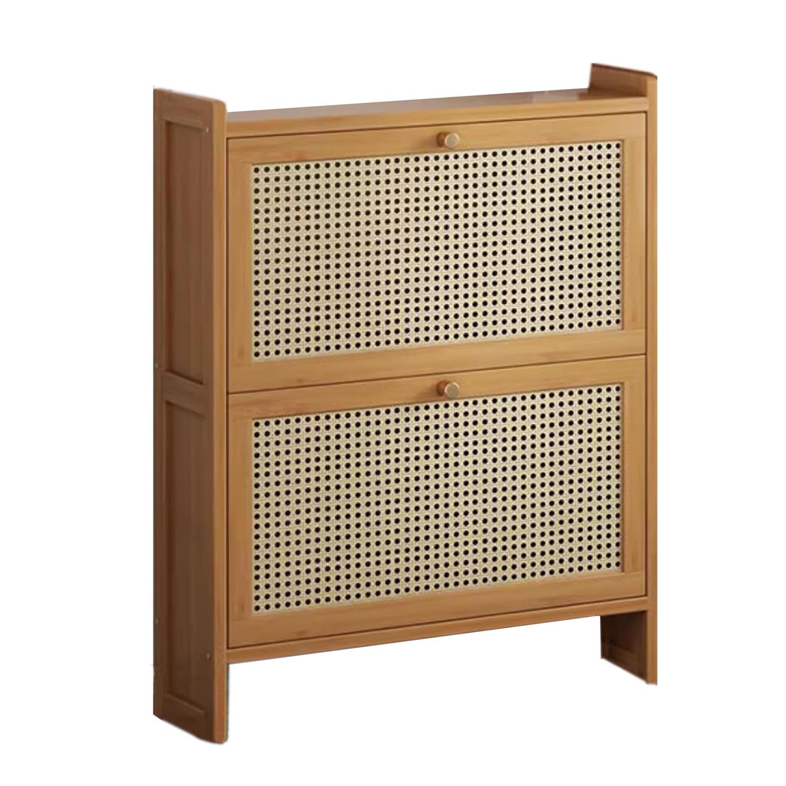 Zapatero con Puertas Abatibles Zapatero Estrecho Organizador para Zapatos, Mueble Zapatero Bambú, Zapatero de Pared Organizador, Delgado Que Ahorra Espacio