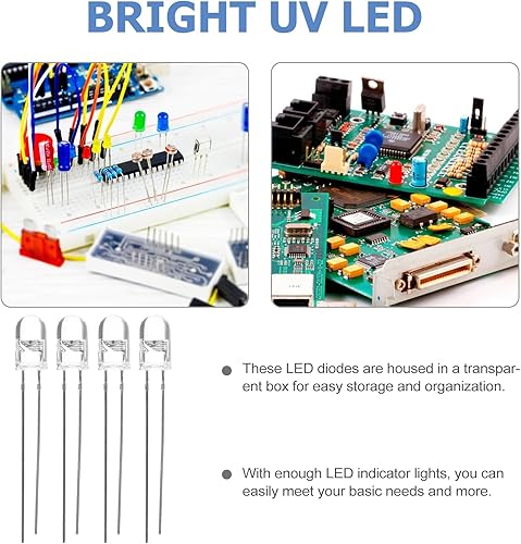 Miniatura 3 de Diodo LED 10 unids UV LED Diodo emisor de luz LED diodo emisor ultra brillante 0.394 in LED 405nm UV LED brillante LED LED diodo 0.394 in UV LED