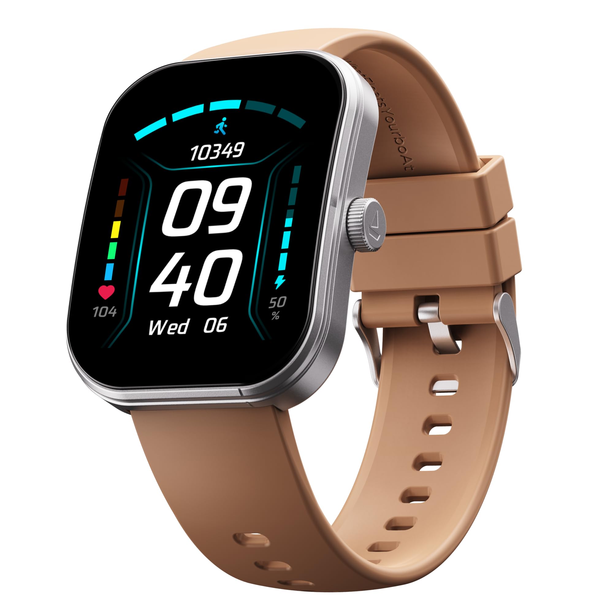 Boat Wave Sigma 3 Curv Smartwatch with 2.01” (5.33 cm) Immersive Curved Display, Metallic Finish, Functional Crown, BT Calling, Sleep, Stress, Heart Rate & SpO2 Monitoring, SOS, IP68(Timber Brown)-picture-30