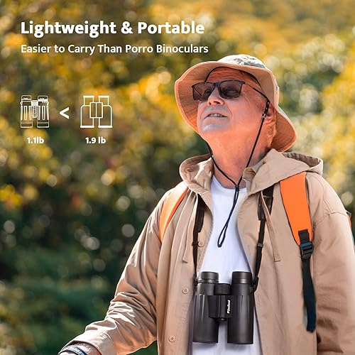 Miniatura 7 de Usogood Binoculares de 12 x 50 para adultos con trípode impermeable compactos prismáticos para observación de aves senderismo viajes caza y eventos