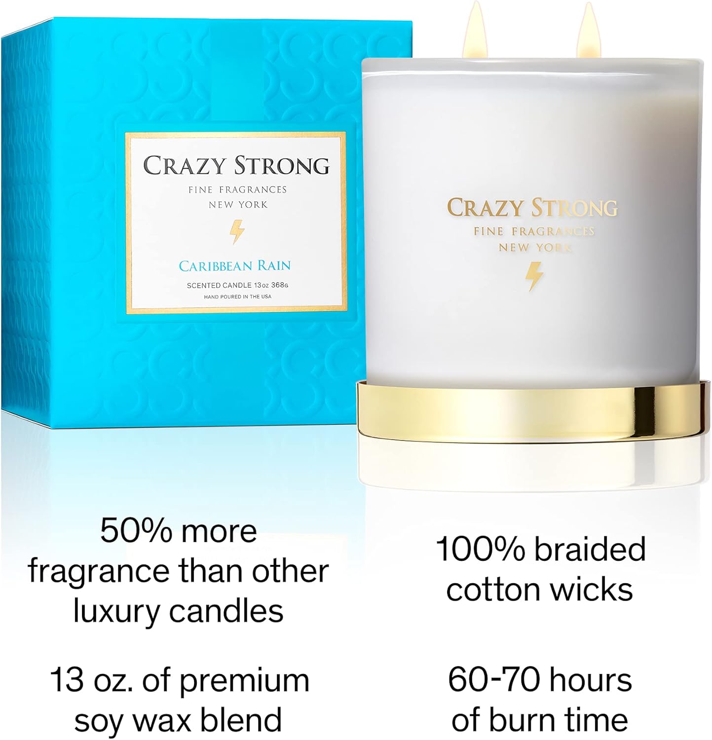 Crazy Strong Caribbean Rain 13 oz. 2-Wick Candle