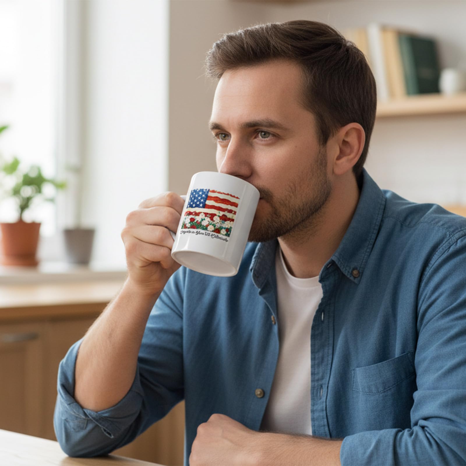 US Citizenship Gift Ideas, 2026 American Flag Flower Coffee Mug for New Citizen, Personalized Citizenship Cup Commemorative Gift for Men and Women, Ceramic
