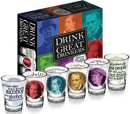 The Unemployed Philosophers Guild Great Drinkers - Vasos de chupito 6 piezas