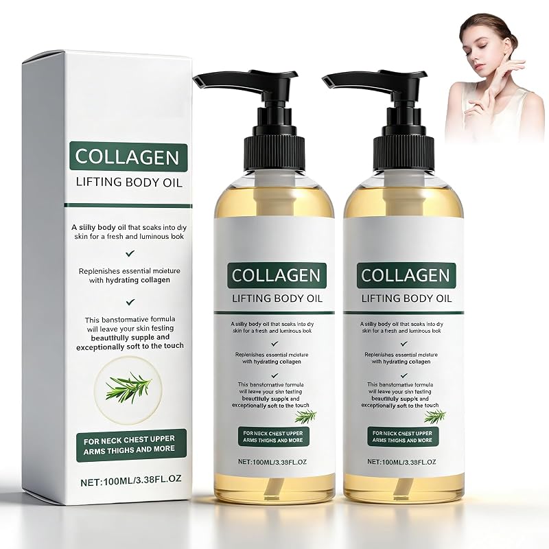 Óleo corporal com colágeno BLOWADM, frasco com válvula pump, 100 mL, pacote com 2