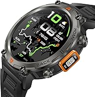 Vista 18 de Relojes inteligentes militares con rastreador GPS, reloj inteligente resistente de 1.45 pulgadas con brújula linterna LED, reloj inteligente táctico