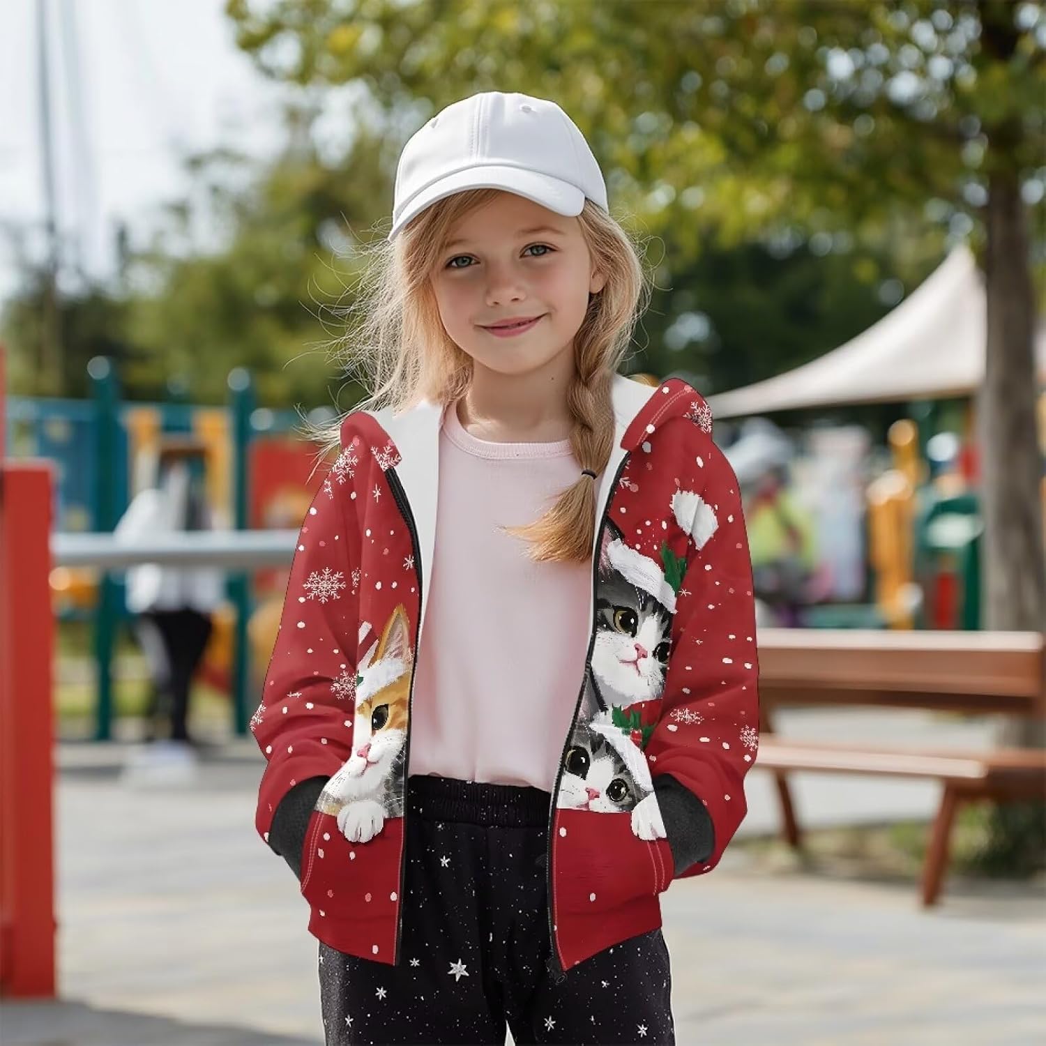 Long Sleeve Winter Hoodies for Kids Full Zip Up Hooded Sweatshirt Fleece Jackets for Boys Girls