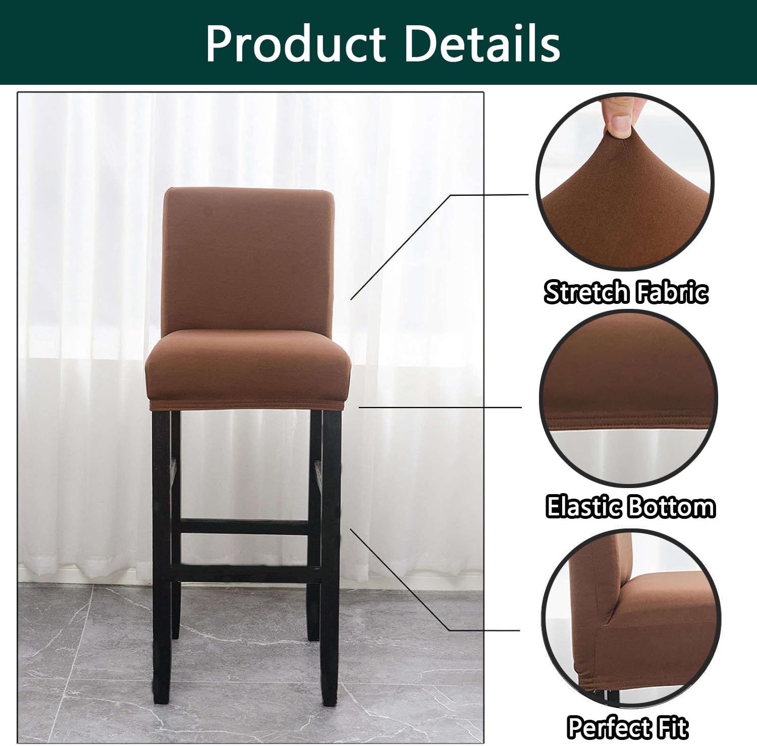 HuaLiSiJi Housse Tabouret Rond Housse Tabouret de Bar, Tissu de Luxe Diamètre 30-40 cm, Extensible Infroissable Lavable et Anti-Poussière (Blanc HuaLiSiJi Housse Tabouret Rond Housse Tabouret de Bar, Tissu de Luxe Diamètre 30-40 cm, Extensible Infroissable Lavable et Anti-Poussière (Blanc