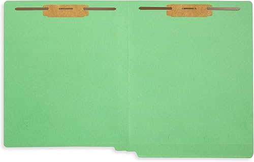 Vista 43 de Blue Summit Supplies 50 carpetas de archivos moradas con pestañas de extremo completo con sujetadores, tamaño carta, dos puntas, paquete de 50