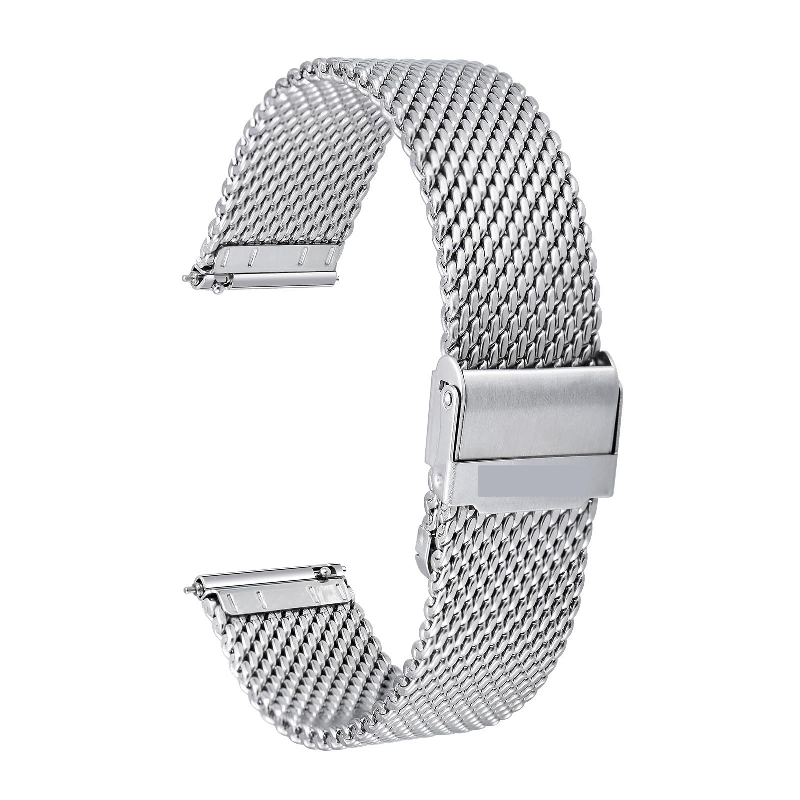 Cinturino per orologio in acciaio inox, maglia metallica a sgancio rapido, cinturino milanese compatibile con chiusura di ricambio, facile da ridimensionare Waterpoof (20 mm)