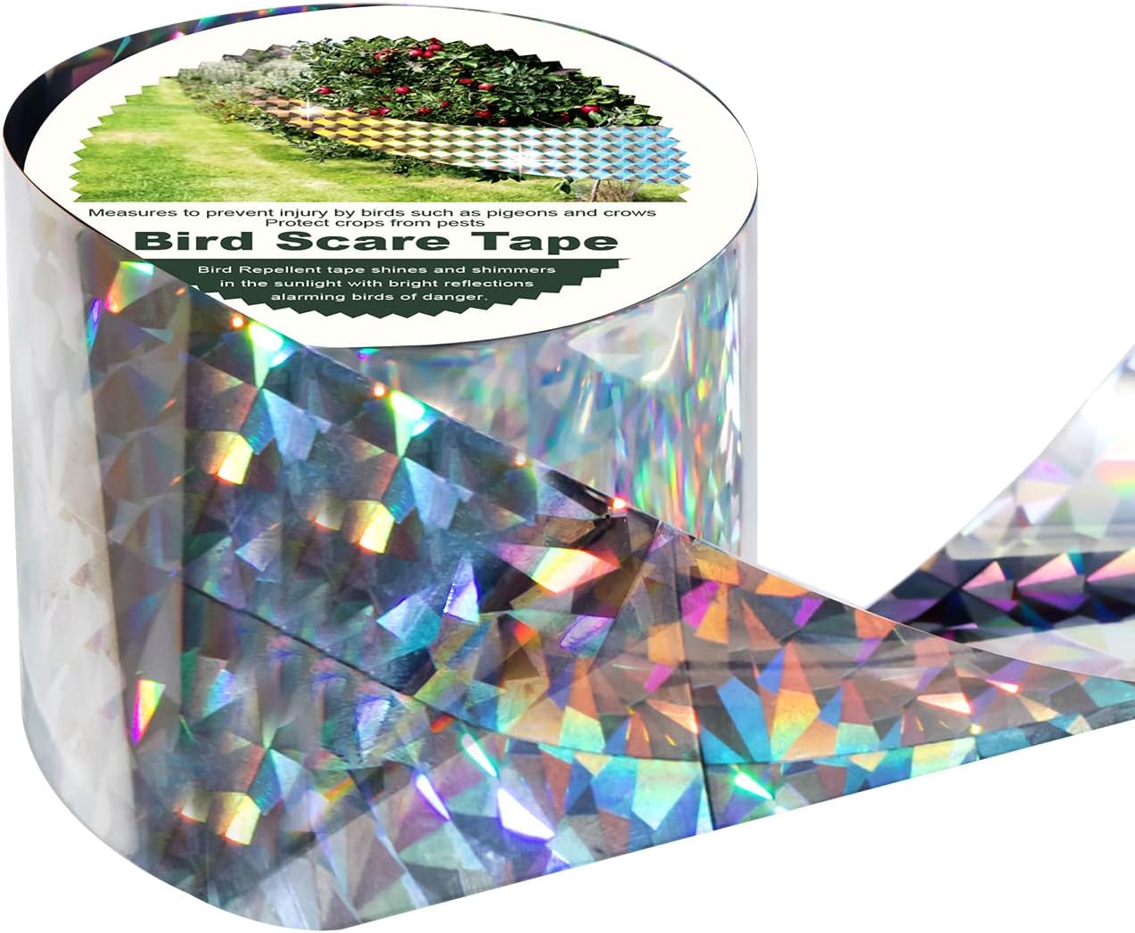 CandyHome Bird Tape Ribbon, Double Sided Reflective Bird