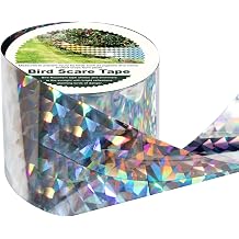 OFFO Reflective Tape for Birds, 200 Feet x 2 Inches Dual-Sided Bird Scare Tape Outdoor for Garden, Farm, Orchard or Courtyard