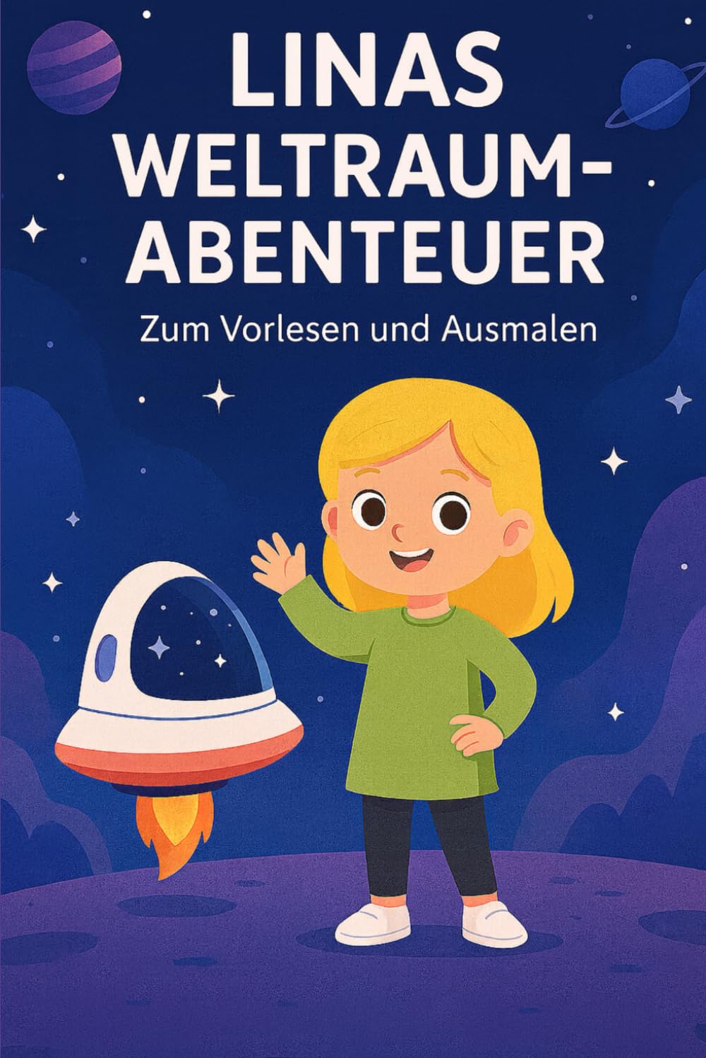 Linas Weltraumabenteuer: Zum Vorlesen und Ausmalen