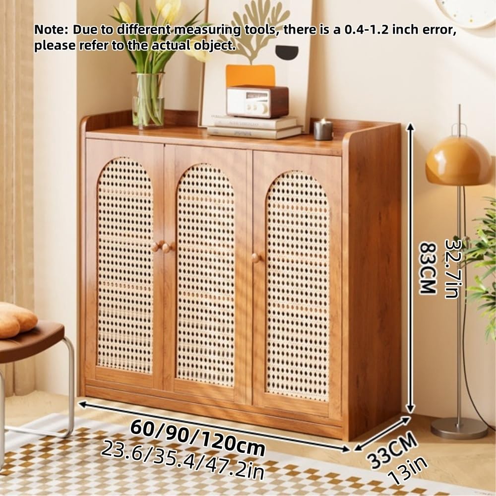 13-inch Wide Shoe Cabinet, Wooden 6-Layer Shoe Rack, Breathable