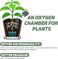 Vista 4 de 7 piezas Macetas con Orificios de Drenaje y Platillos, Maceteros de Interior, Juego de 7 (7.5, 7, 6.5, 6, 5.5, 4.5, 3.5 Pulgadas), Blanco