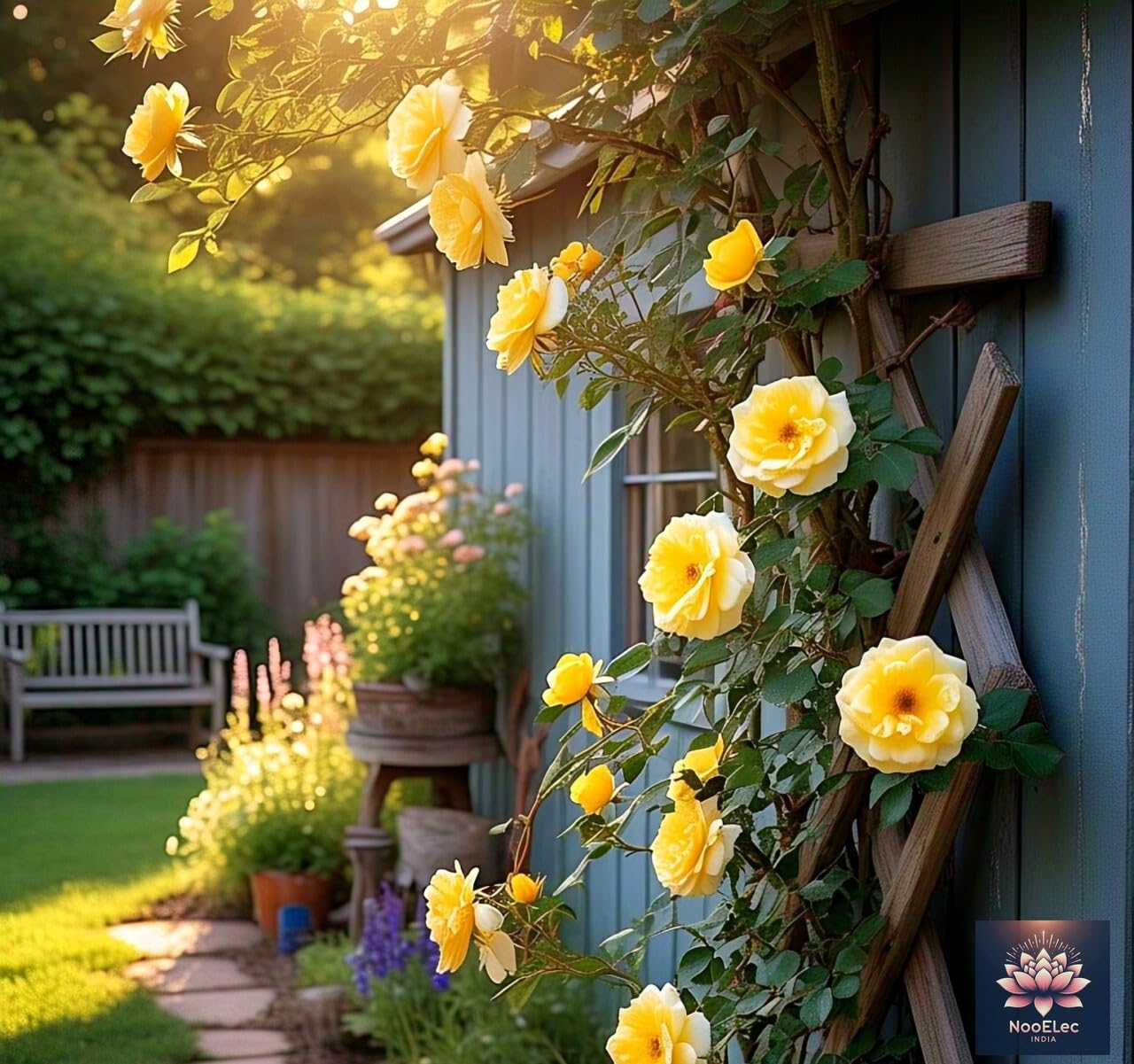NooElec Seeds India Climbing Rose Flower Seeds, 60 Seeds Pack - Hybrid, Year-Round Blooms, Minimal Care (YELLOW) - Image 4 thumbnail