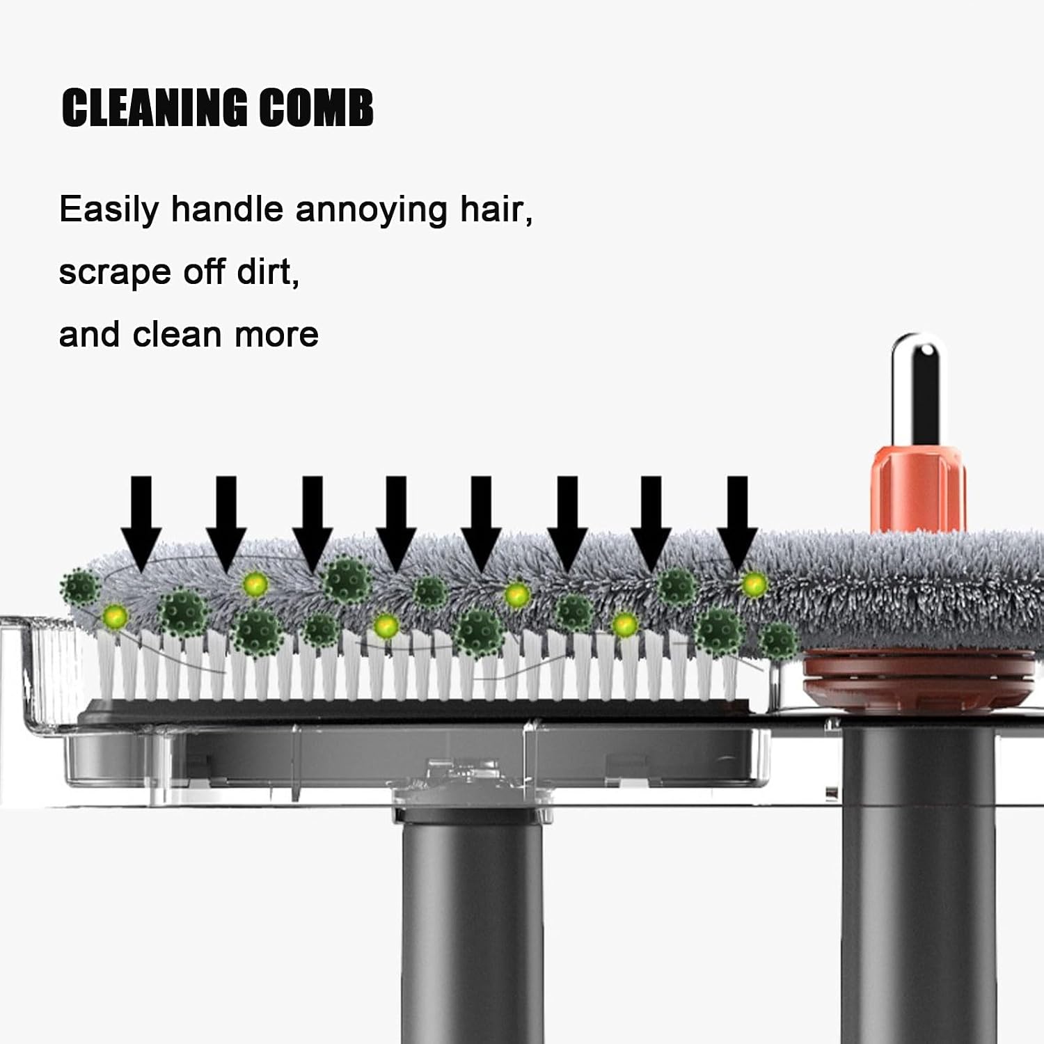 Spin Mop and Bucket with Wringer Set, Dual Compartment, Separate Clean & Dirty Water, Home Floor Cleaning for Hardwood Tile Laminate,6 Microfiber Mop Pads