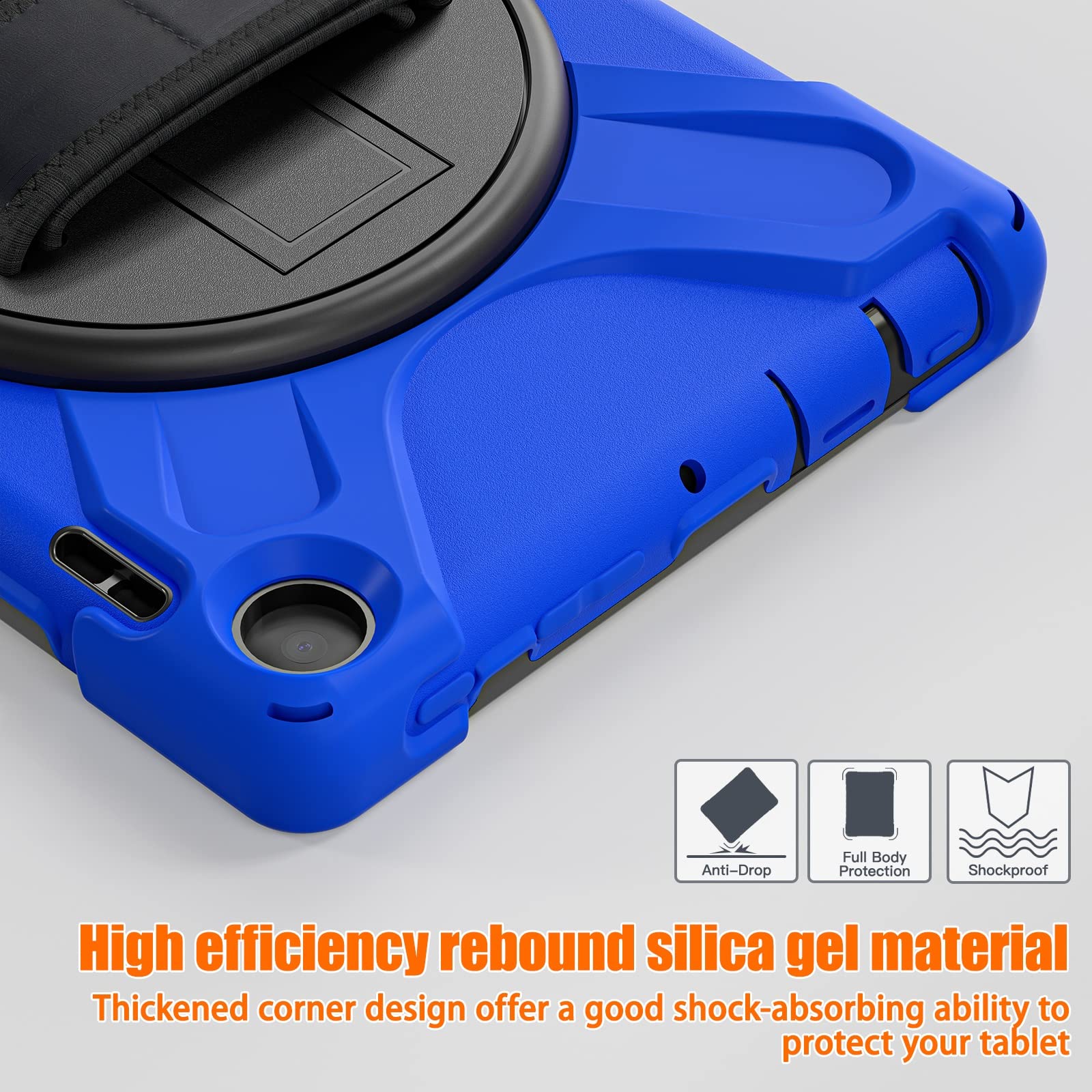 Custodia protettiva per tablet PC, resistente, antiurto, in TPU, compatibile con tablet Kindle Fire HD 8 e Fire HD 8 Plus (12a generazione, versione 2022), custodia protettiva a prova di caduta