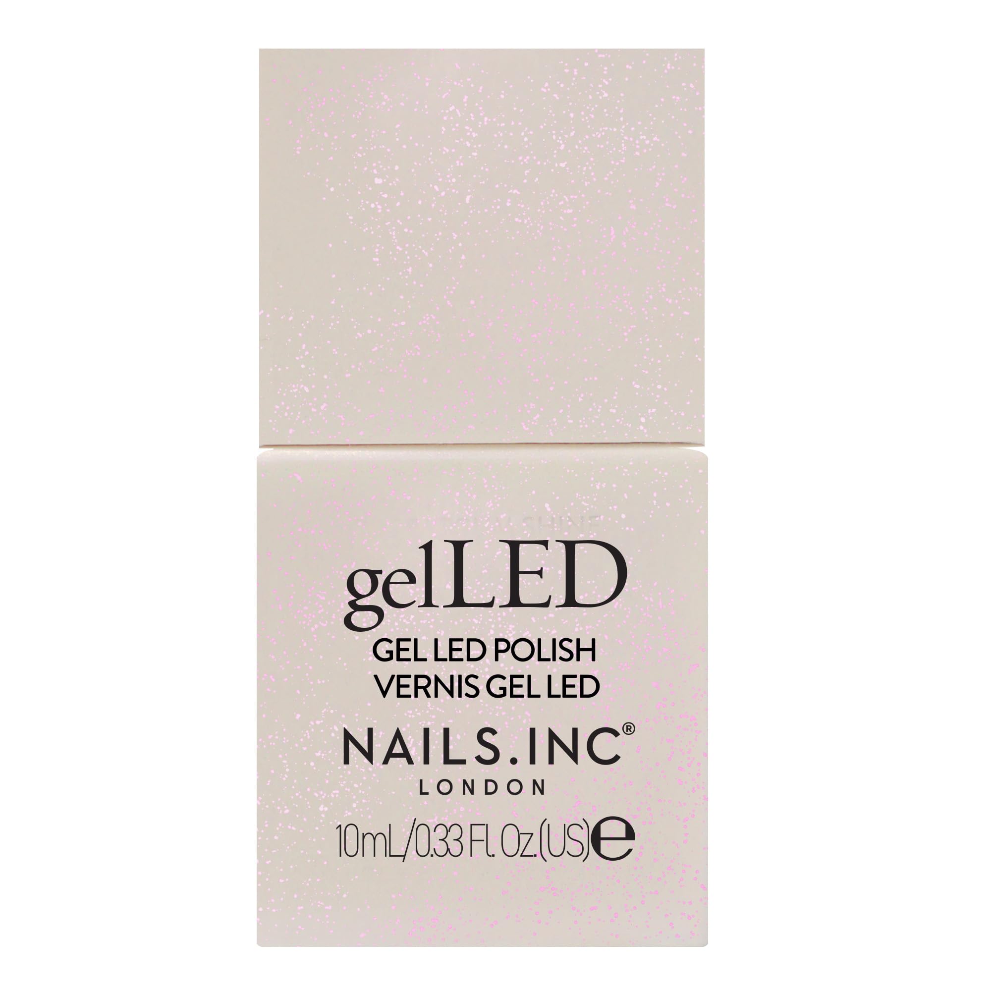 Nails.INC GelLED UV/LED Gel Nail Polish, Bubblegum Shine, Pink Shimmer, Long Lasting, High Shine Colour, Quick Cure Formula, Cruelty Free, Art Gel Manicure At Home, 30-60 Second Cure Time, 10 ML