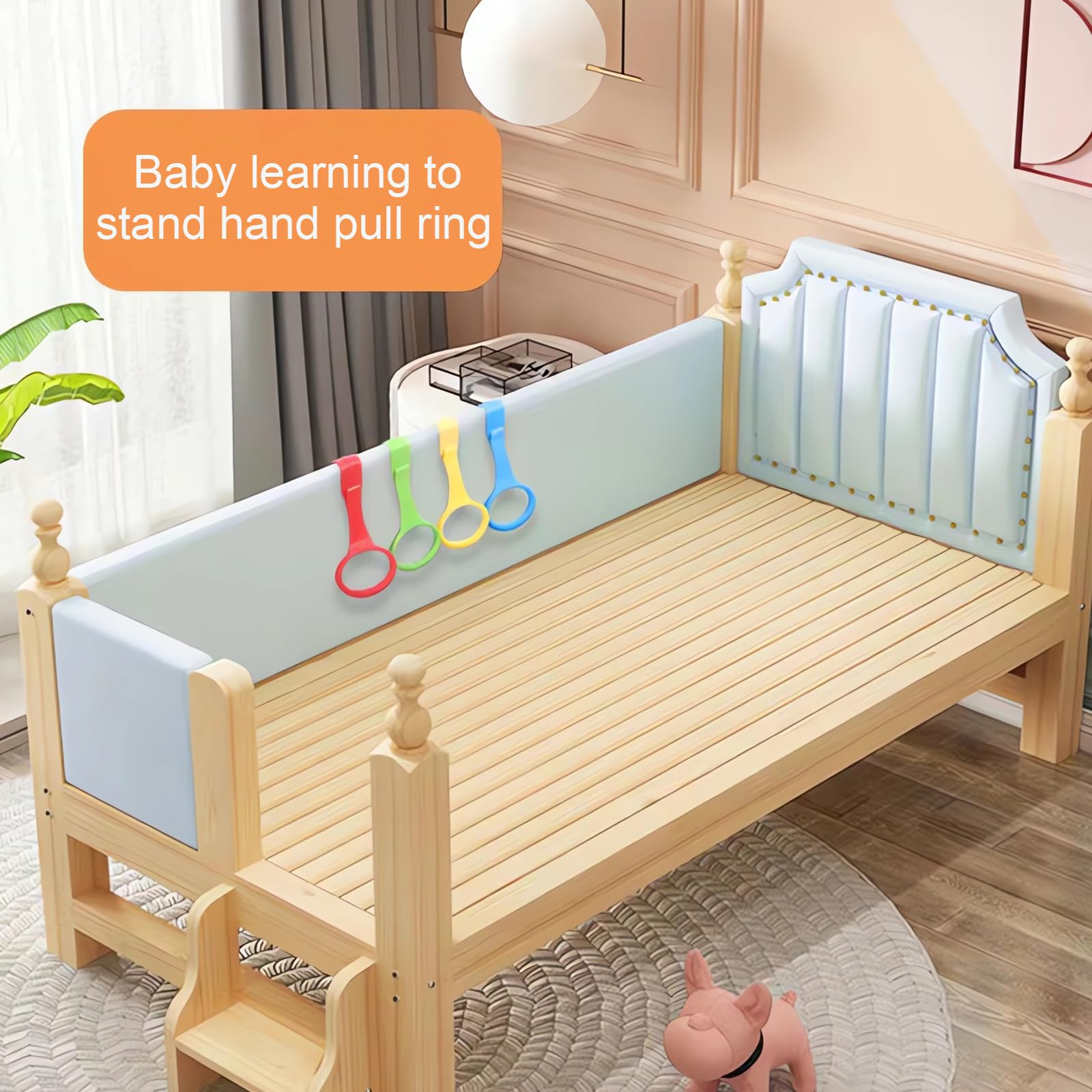 Anelli Box Bambini 6 Pezzi per Lettino Recinto Imparare a Stare in Piedi