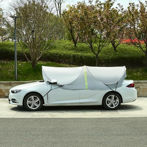 車の日除けシェード ボディカバー 車カバー 車 防水防塵防輻射紫外線 カーカバー 汎用 サイズ 345×275cm 車用テント折りたたみ式カーカバー
