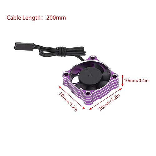 Miniatura 3 de DKKY 18 110 116 RC Car Ventilador de alta velocidad 25000RPM Motor ESC Universal 30X30mm disipación de calor aleación de aluminio 3010 Ventilador