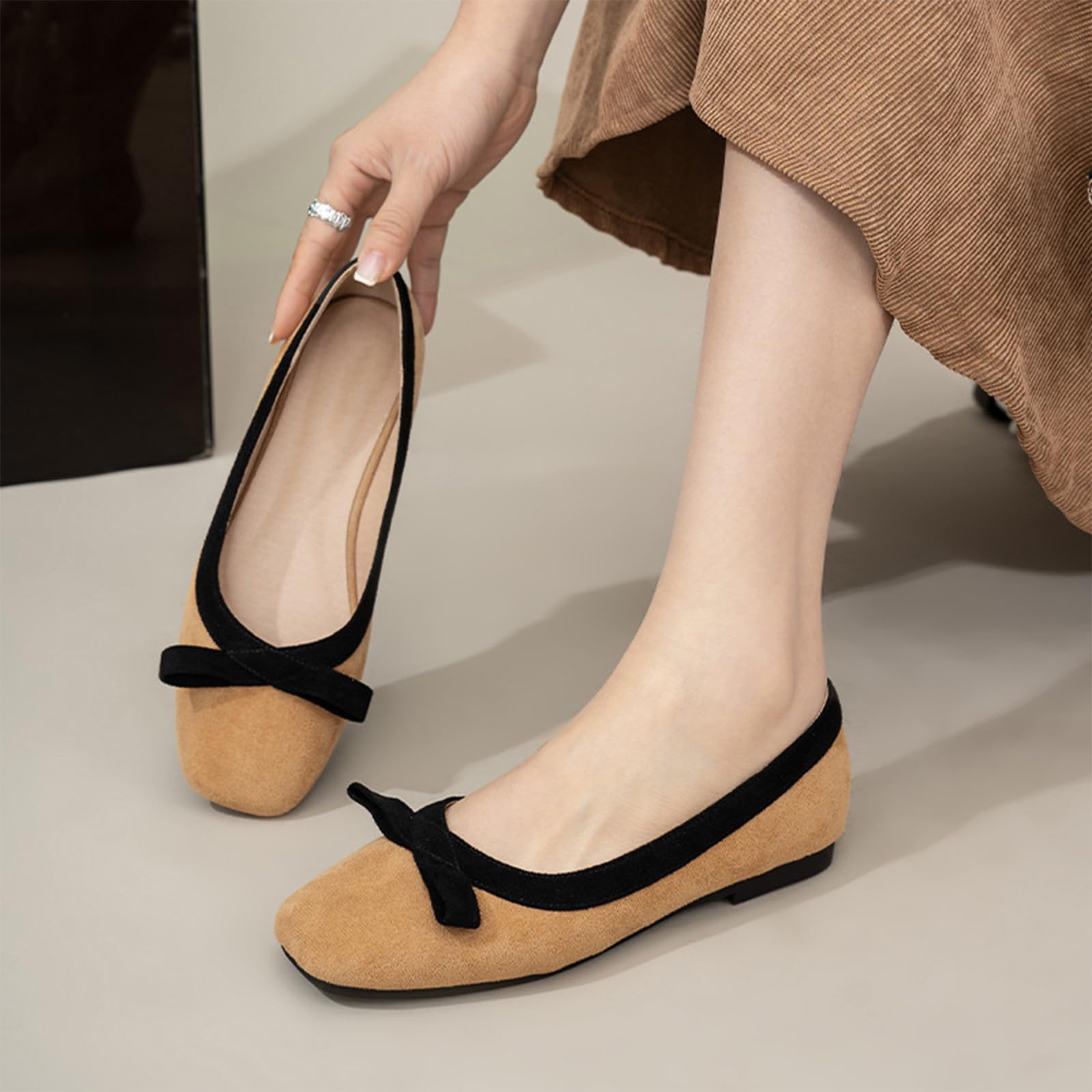 Ballerine Donna Dettaglio Fiocco Stile Quotidiano