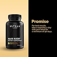 Vista 3 de Hair Rush DHT Bloqueador de caída de cabello Maxx Crecimiento de cabello, Suplemento con keratina y nutrientes solubilizados