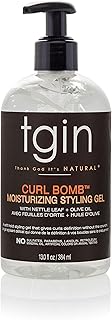 tgin Curl Bomb Moisturizing Styling Gel For Natural Hair - Dry Hair - Curly Hair, 13 oz