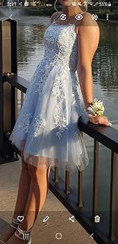 Skycity Short Tulle Spaghetti Straps Prom Dress 2022 for Women