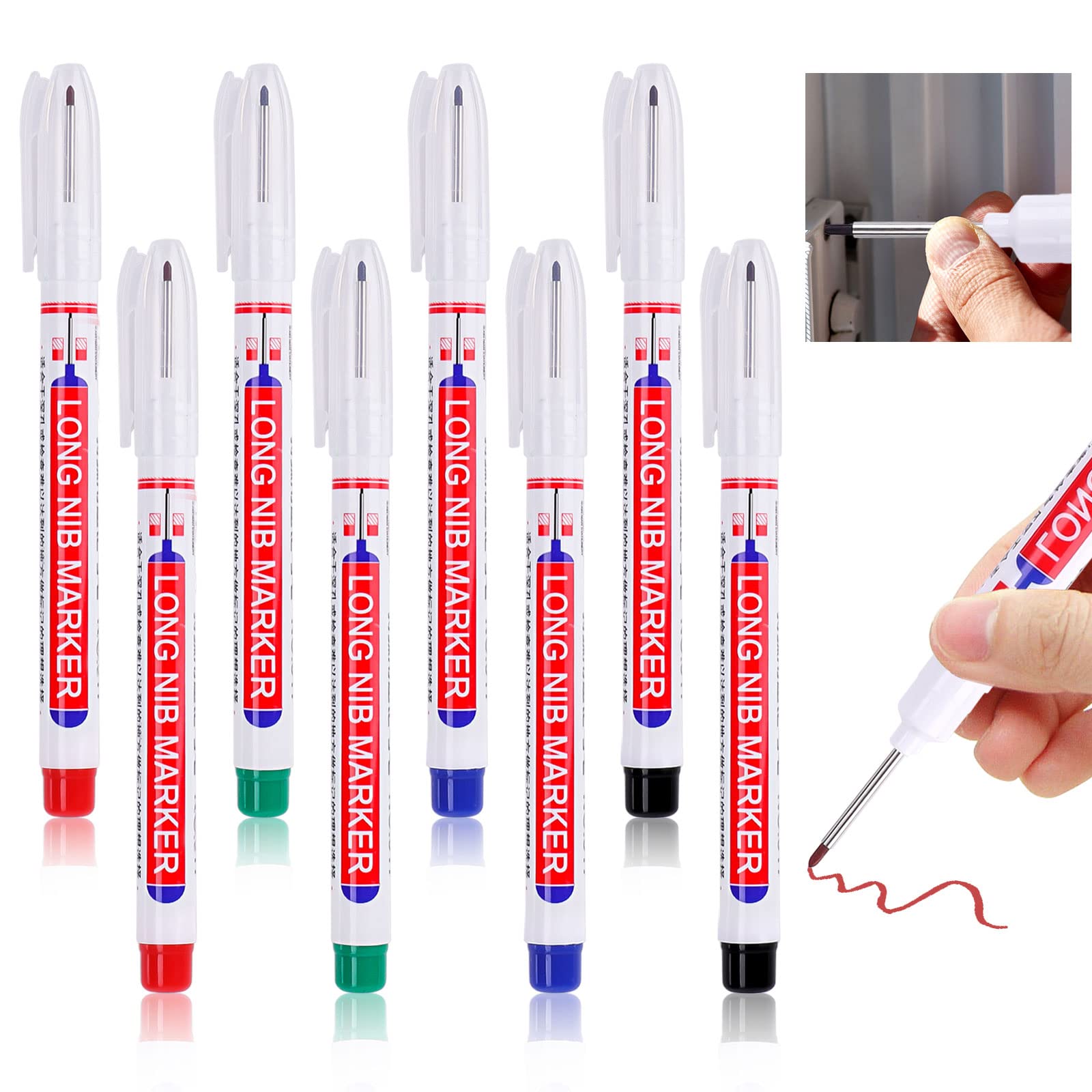 FUGLUS Tieflochmarker 10 Stück - 20mm Extralange Spitze Für Präzise Markierungen