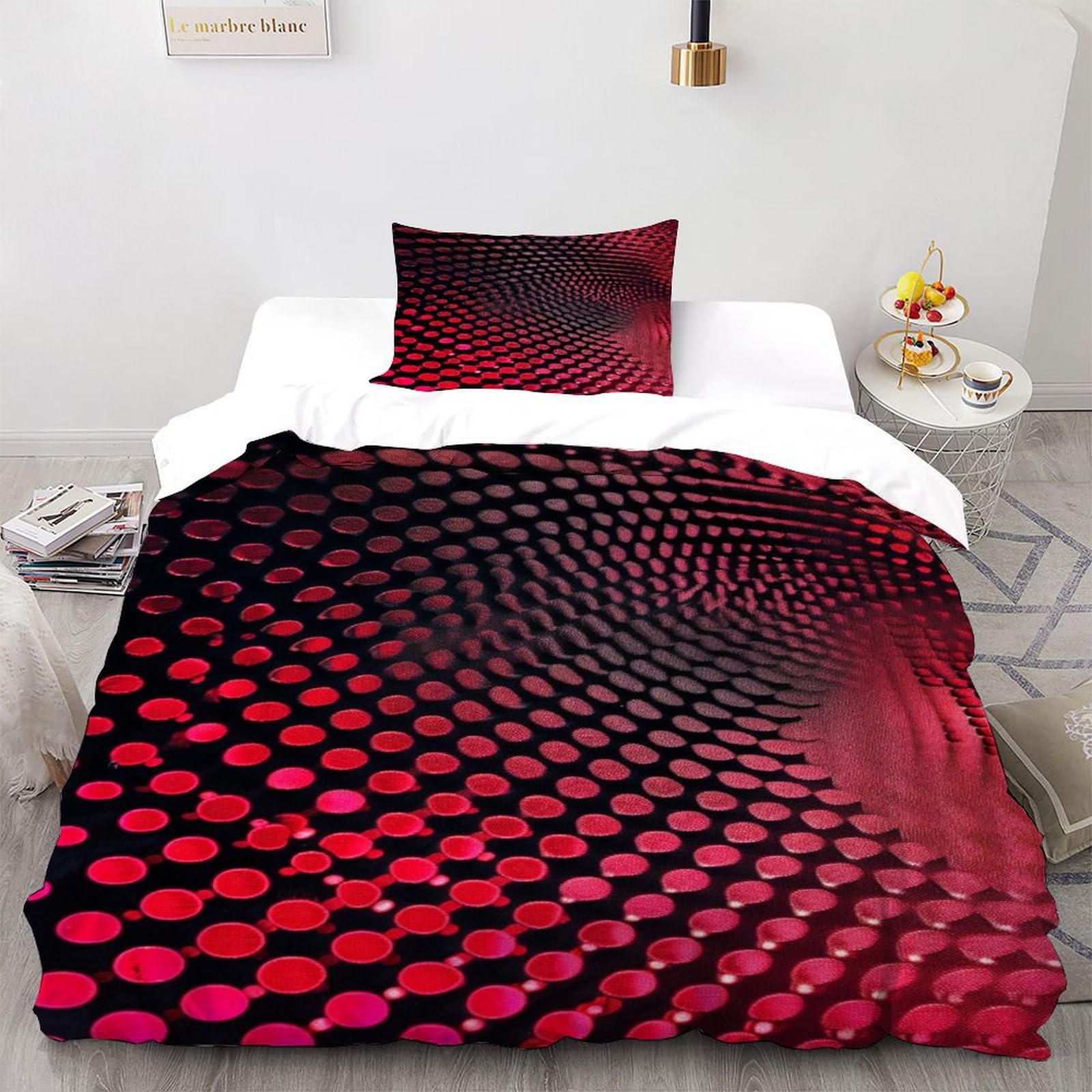 Housse de couette sport fermeture éclair pour lit 1 personne