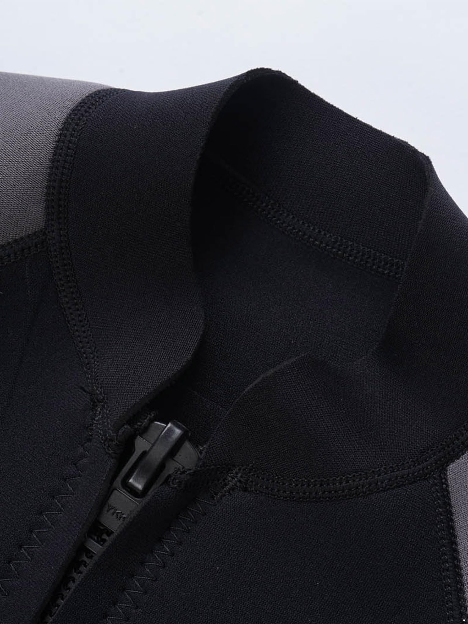 Herren Neopren Oberteil 2mm Neoprenanzug Top Badeshirt Rushguard Shirt mit Reißverschluss UV Schutz für Wassersport Surfen