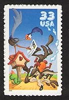 Vista 2 de Wile E. Coyote & Road Runner Looney Tunes - Hoja de 10 sellos de 33 centavos, EE. UU., Scott 3391