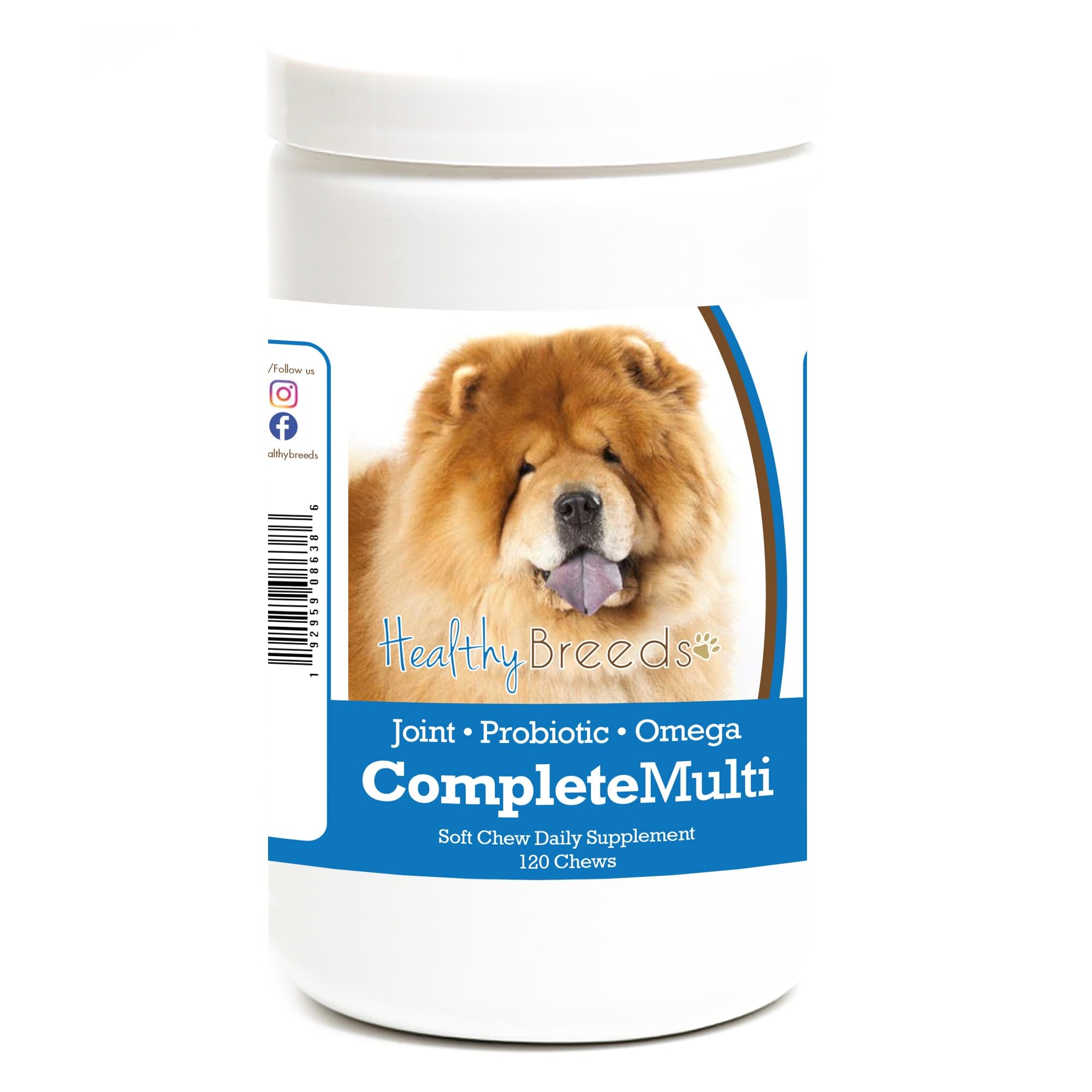 Healthy Breeds Chow Chow All In One Multivitamin Soft Chew 120 Count