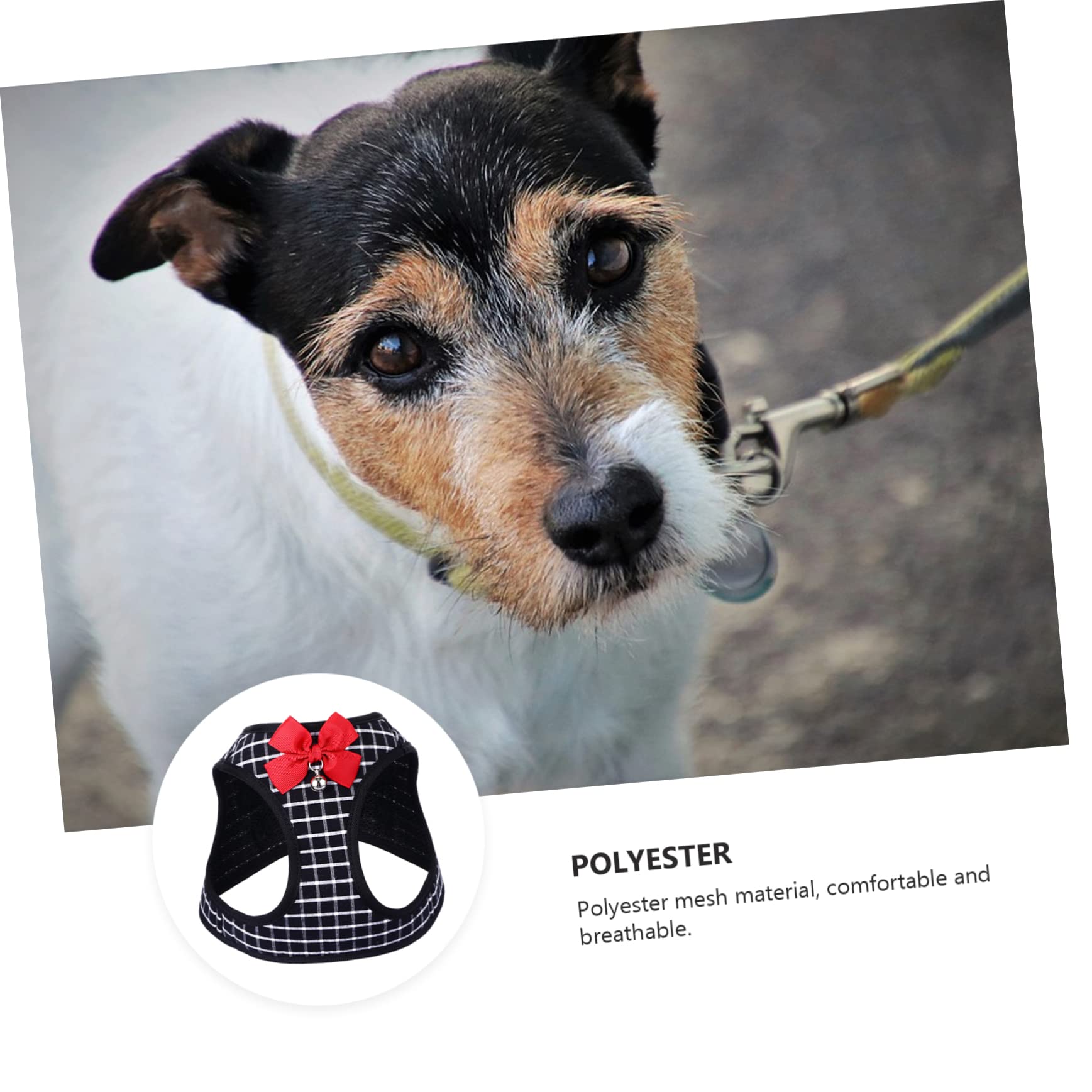 Kisangel 3piezas Arnés Antitirones para Perros Pequeños Correa Conjunto De Pechera y Cuerda para Mascotas Diseño y Transpirable para Paseos Seguros y Cómodos