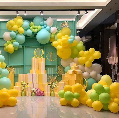 Vista 62 de KALOR Globos de arena blanca retro, 100 piezas de 5 pulgadas mini globos de látex mate para arco de guirnalda de globos, decoración de cumpleaños