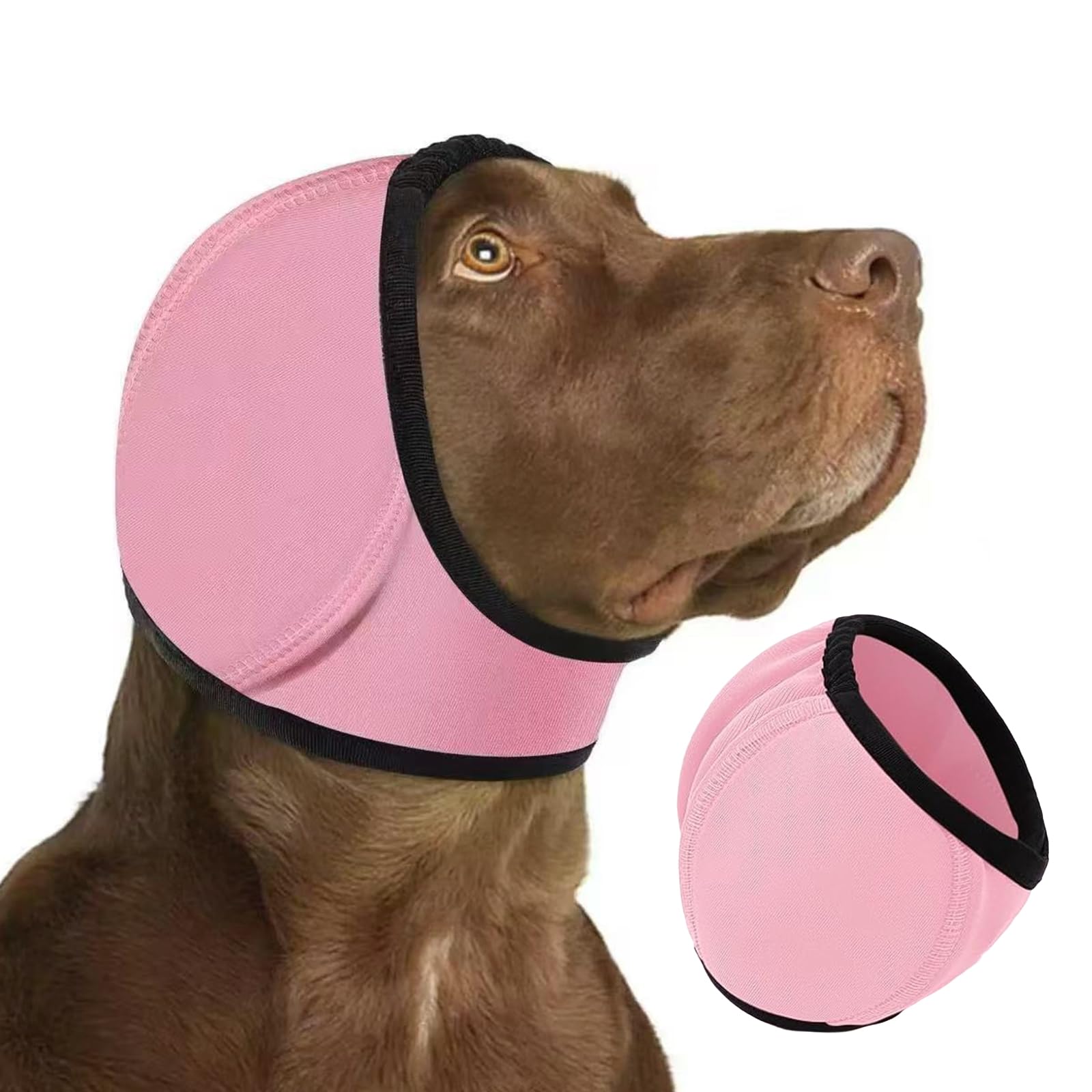 Dog Swim Ear Covers,Swimming Waterproof Dog Ear Caps,Dog Ear Muffs Noise Protection,Waterproof Adjustable Cat Ear Shower Wrap,Pet Ear Covers for Anxiety Relief,Swimming,Grooming,M