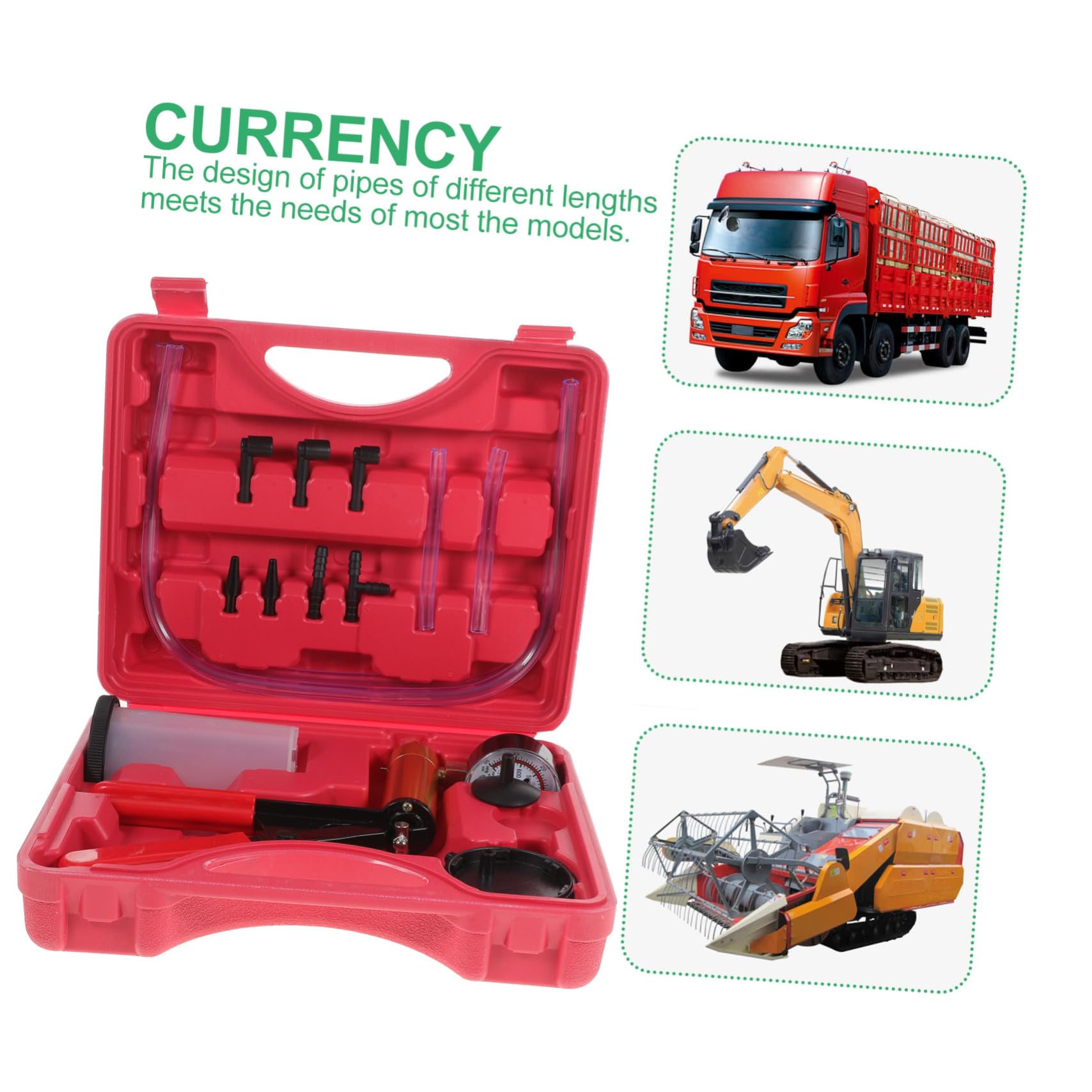 OUNONA Bomba de Vacío Manual para Coche Kit de Purga de Frenos Herramientas Manuales Líquido para Purga de Frenos Taller