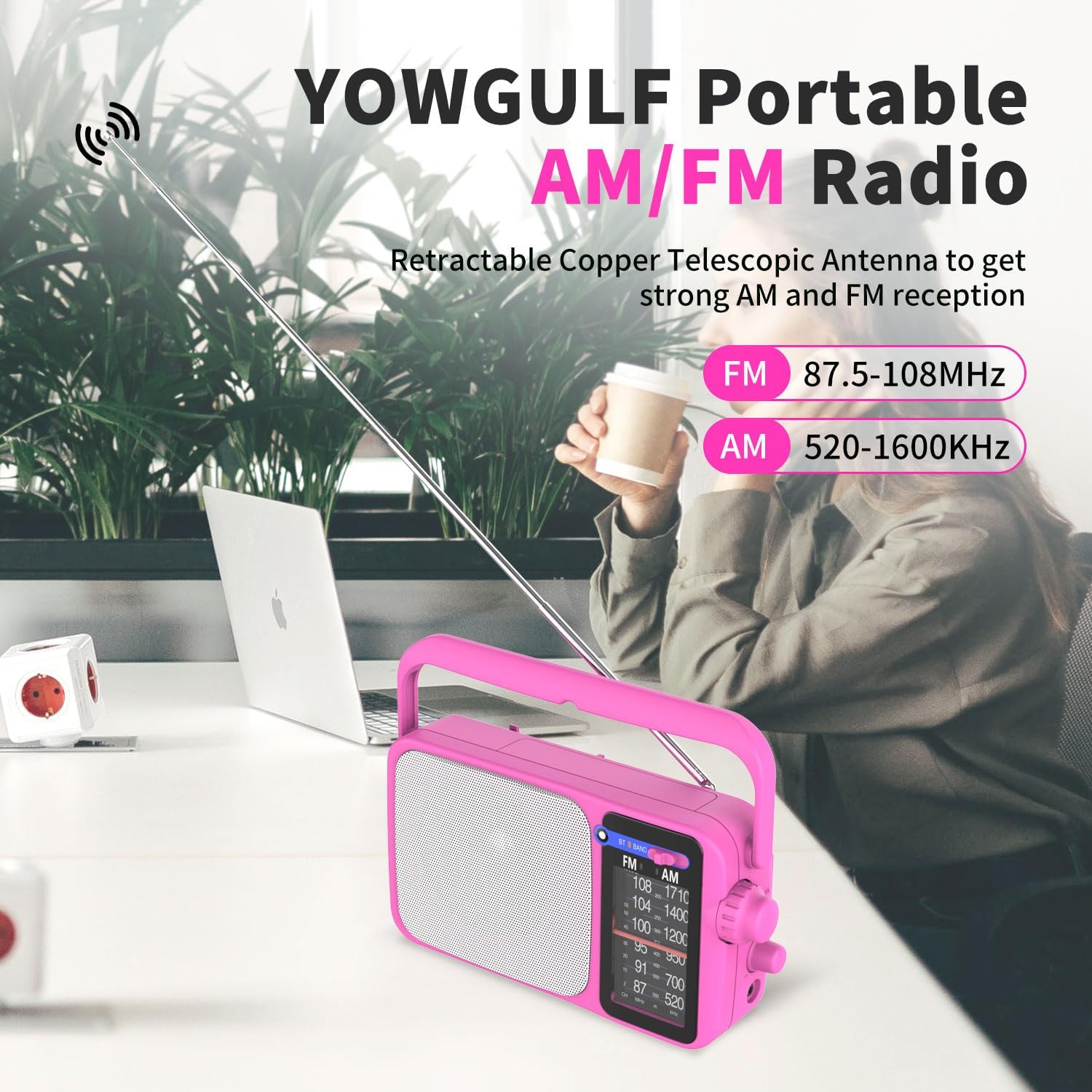 YOWGULF Radio AM FM con la mejor recepción, radio transistor AM FM ...