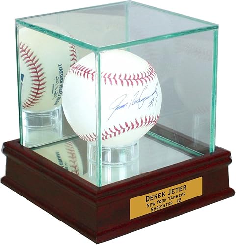 Miniatura 10 de Vitrina individual de béisbol con moldeado deportivo (UV negro con grabado)