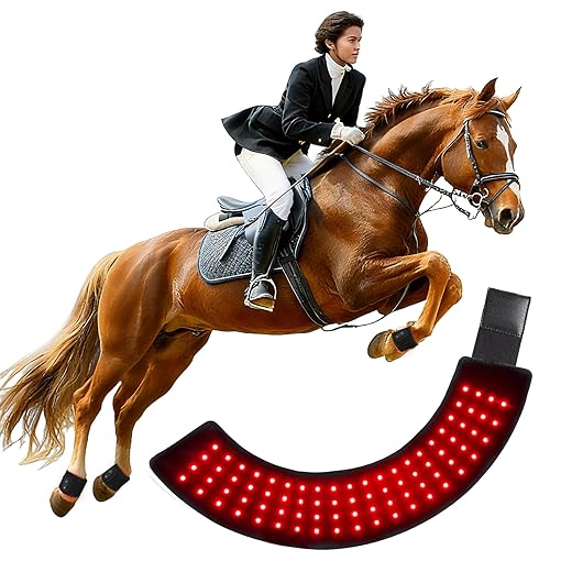 Red Light Hoof Wrap for Horses, Portable Wearable Pet Red Light Device, 4 Modes, Rechargeable & Easy to Clean, T045B (1 Pack)