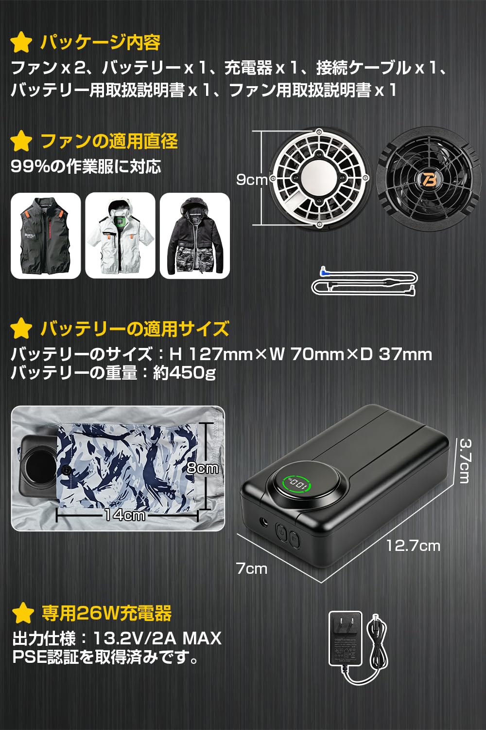 Amazon.co.jp: 【50V超高出力&ペルチェ式ファン】2026最新 ファン