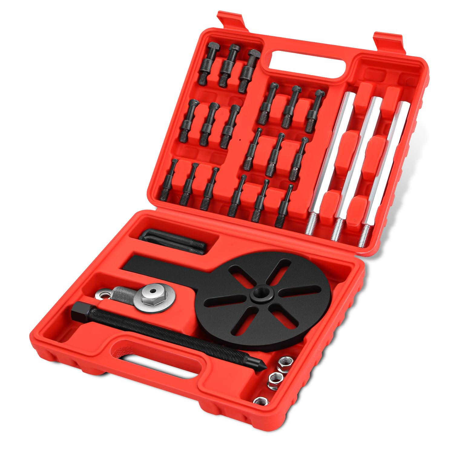 DNA Motoring 21 in 1 Bearing Puller, Bearing Extractor Removal Tool, Inner Hole Three-Jaw Puller with Curved Hook, Collet Multi-Functional Bearing Removal Tool, TOOLS-00606