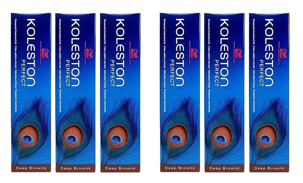 Wella Koleston Perfect 6/7 dunkelblond braun 6 x 60 ml Deep Browns Haarfarbe KP